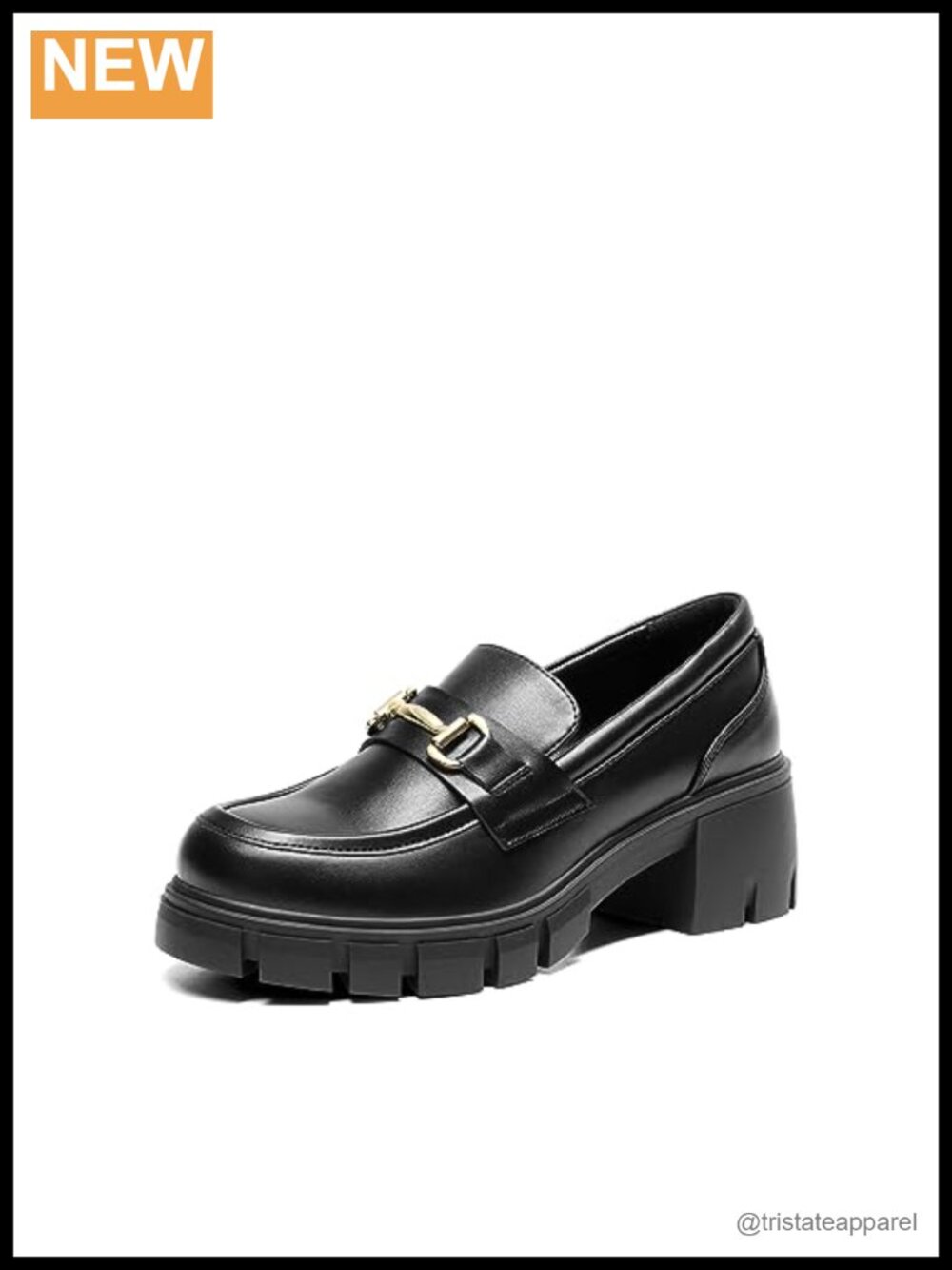 Women's Platform Chunky Loafers Slip-On Dress Shoes Cushioned Insole